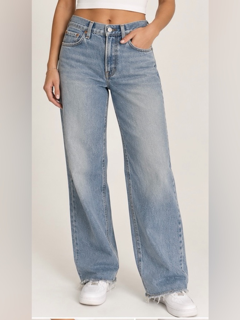 Abercrombie & Fitch Light Blue Wide Leg Jeans